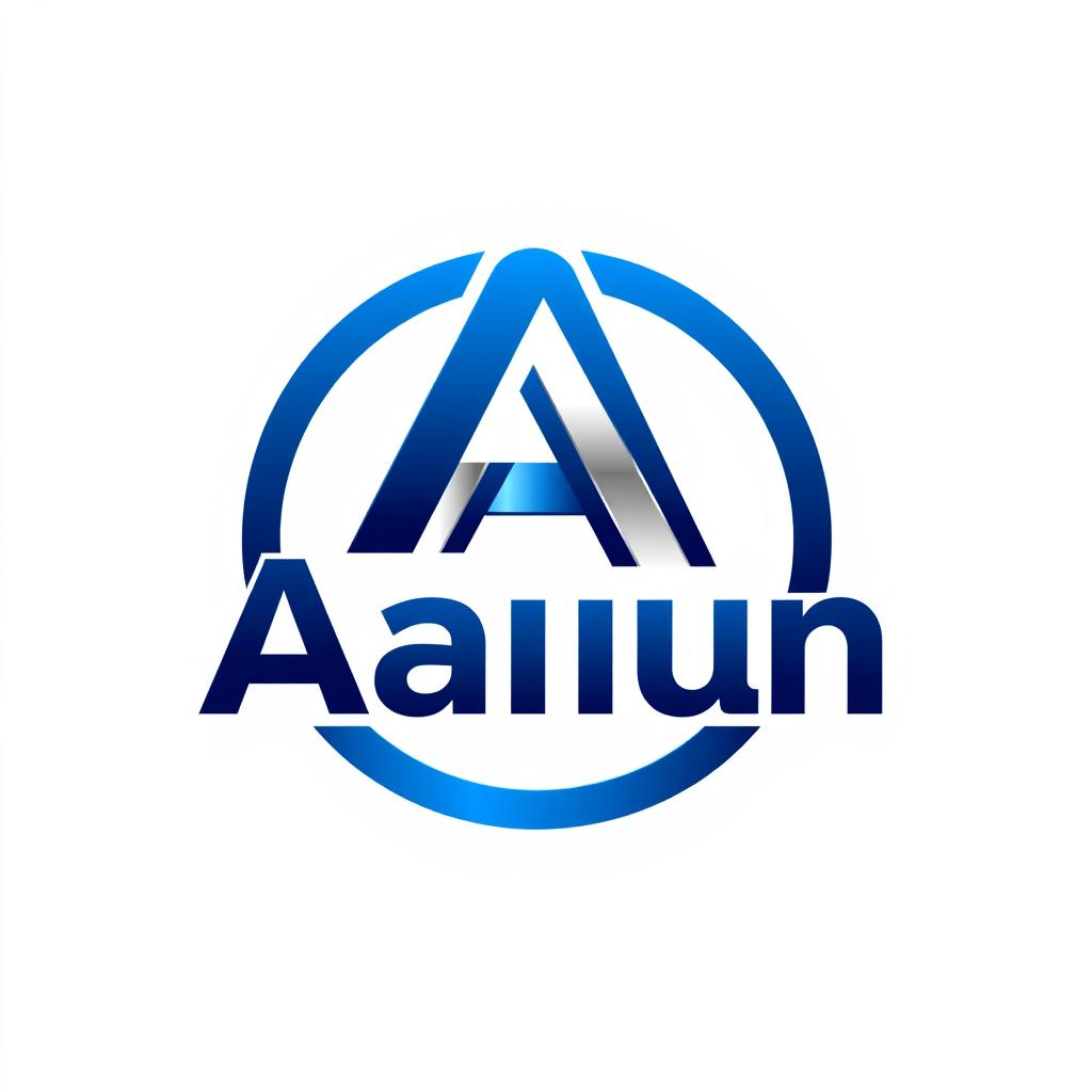 A modern and minimalist logo design featuring a stylized letter 'A' in a bold typeface, surrounded by a circular emblem