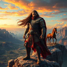 A majestic and powerful warrior inspired by the legendary Persian hero Rostam