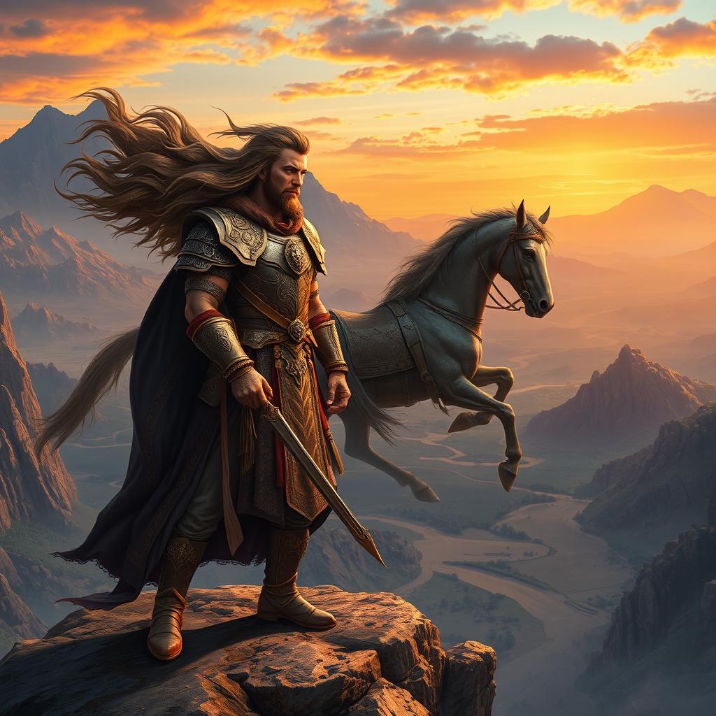 A majestic and powerful warrior inspired by the legendary Persian hero Rostam