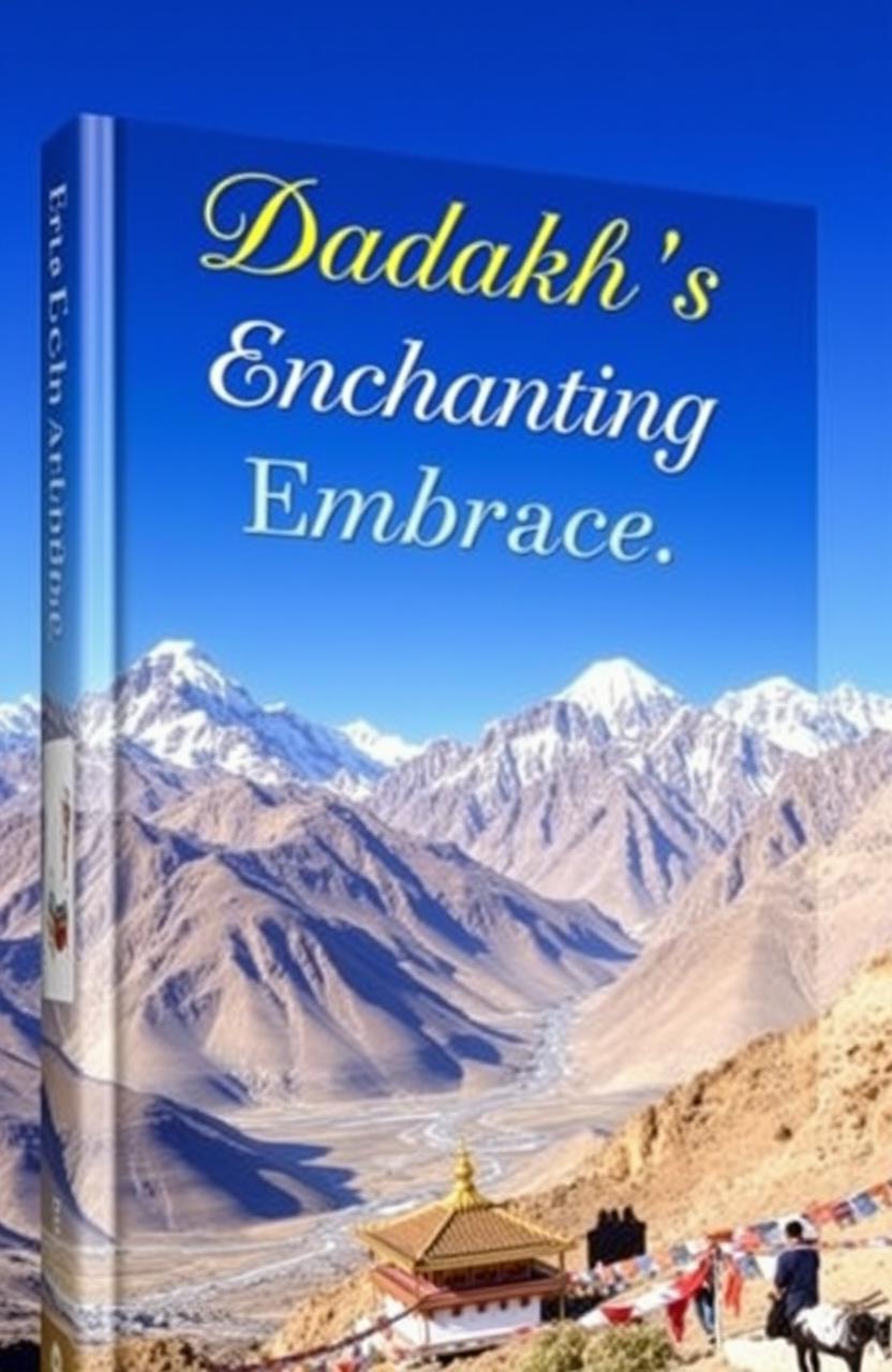 A stunning book cover featuring the majestic mountains of Himalayan Ladakh, showcasing the breathtaking landscapes and unique beauty of the region