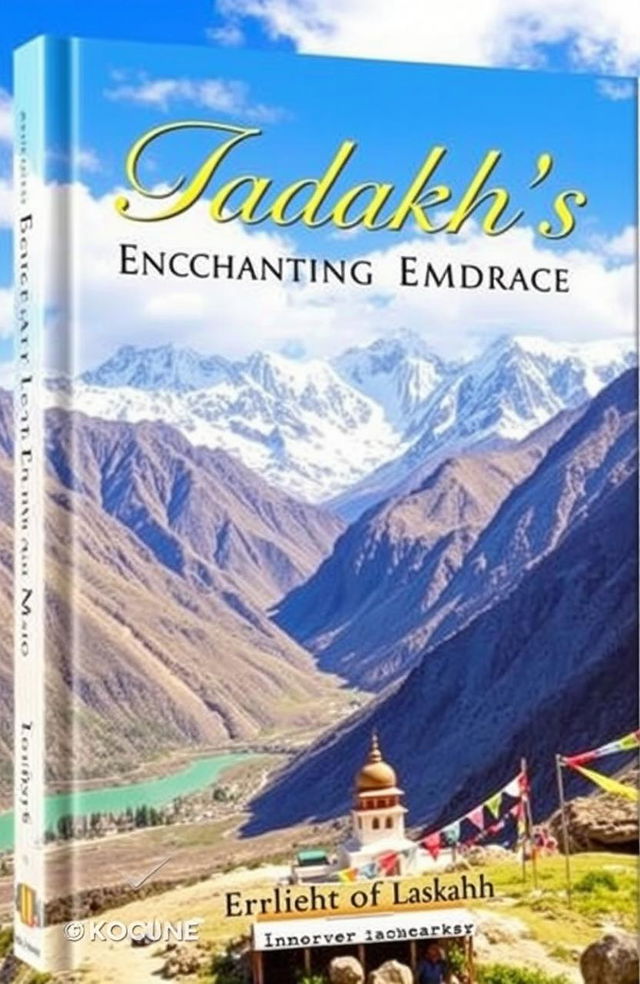 A stunning book cover featuring the majestic mountains of Himalayan Ladakh, showcasing the breathtaking landscapes and unique beauty of the region