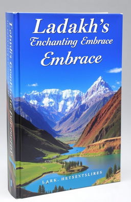 A book cover featuring the majestic Himalayan mountains in Ladakh, showcasing vibrant colors and breathtaking landscapes