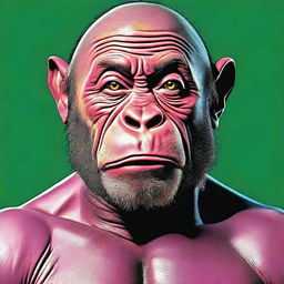 This is a high-quality digital art piece featuring Joe Rogan portrayed as an ape