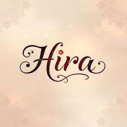 A captivating, stylized depiction of the word 'Hira' (হীরা) written in elegant and intricate calligraphy, blending traditional Bengali script with modern artistic elements