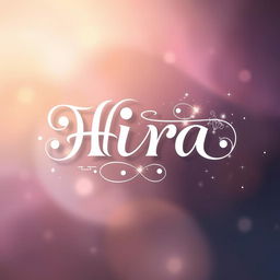 A captivating, stylized depiction of the word 'Hira' (হীরা) written in elegant and intricate calligraphy, blending traditional Bengali script with modern artistic elements