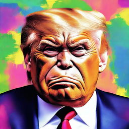 A high-quality digital art piece that depicts Donald Trump as an ape