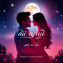 A beautiful and romantic background featuring a full moon and twinkling stars