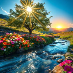 A vibrant and photorealistic image showcasing enhanced color quality