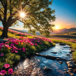 A vibrant and photorealistic image showcasing enhanced color quality