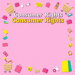 A visually striking cover page for a school project on consumer rights