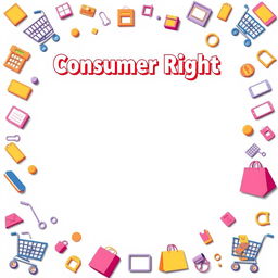 A visually striking cover page for a school project on consumer rights