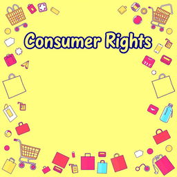 A visually striking cover page for a school project on consumer rights