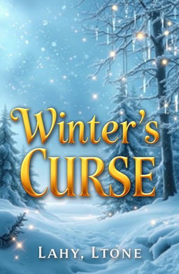 A captivating book cover for a winter fantasy novel titled "Winter's Curse