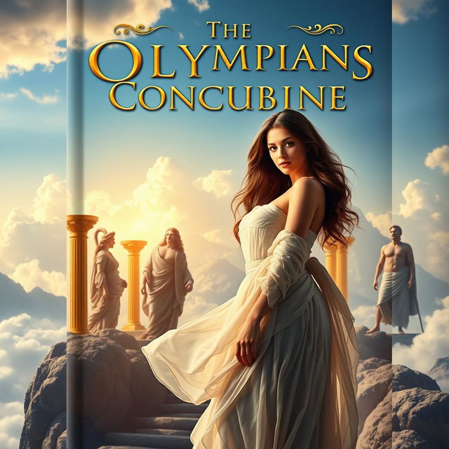 A captivating book cover for 'The Olympians Concubine'