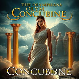 A captivating book cover for 'The Olympians Concubine'
