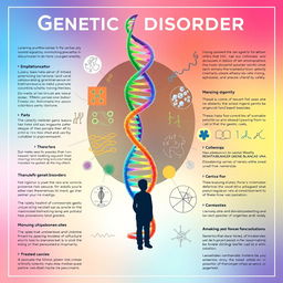 A vibrant and informative poster illustrating a genetic disorder