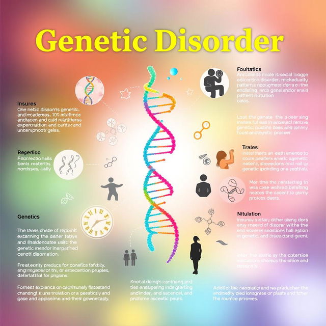 A vibrant and informative poster illustrating a genetic disorder