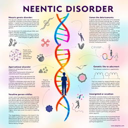 A vibrant and informative poster illustrating a genetic disorder