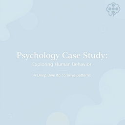 A professional and visually appealing cover page for a psychology case study