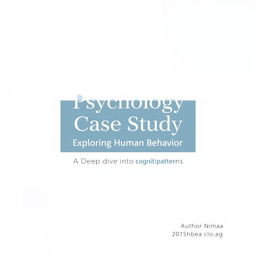 A professional and visually appealing cover page for a psychology case study