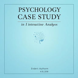 An elegant and professional cover page for a psychology case study, featuring an eye-catching title at the top that reads 'Psychology Case Study: An In-depth Analysis'