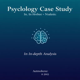 An elegant and professional cover page for a psychology case study, featuring an eye-catching title at the top that reads 'Psychology Case Study: An In-depth Analysis'