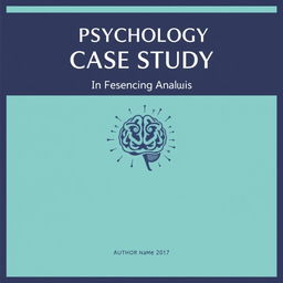 An elegant and professional cover page for a psychology case study, featuring an eye-catching title at the top that reads 'Psychology Case Study: An In-depth Analysis'