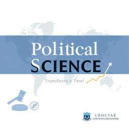 A professional and eye-catching cover page for a political science project, featuring bold titles and a clean layout