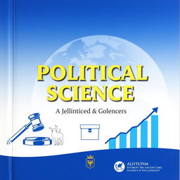A professional and eye-catching cover page for a political science project, featuring bold titles and a clean layout