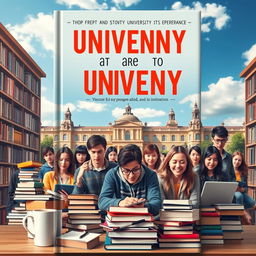 A book cover design that vividly portrays the struggle and dedication of university life