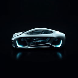A luxurious futuristic car design featured prominently in the center, showcasing sleek lines and advanced technology