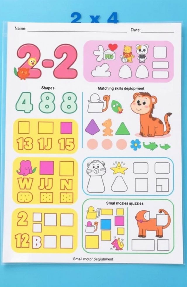 A vibrant and engaging worksheet designed for children aged 2 to 4 years old