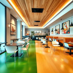 A contemporary Italian restaurant interior featuring a modern aesthetic