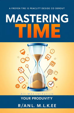 A dynamic and inspiring book cover for 'Mastering Time: Proven Techniques to Maximize Your Productivity'