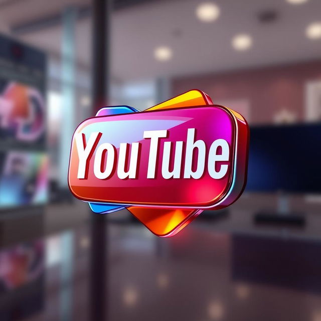 A stunning 3D logo design for a YouTube channel, featuring vibrant colors and a modern aesthetic