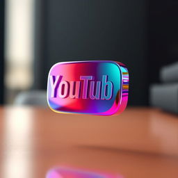 A stunning 3D logo design for a YouTube channel, featuring vibrant colors and a modern aesthetic