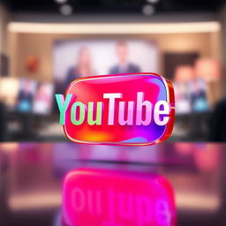 A stunning 3D logo design for a YouTube channel, featuring vibrant colors and a modern aesthetic