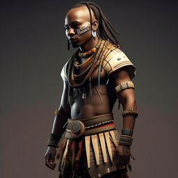 male in futuristic casual Zulu attire