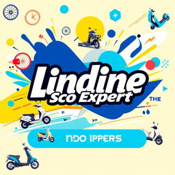 A dynamic and eye-catching YouTube banner for a channel named 'Lindine'