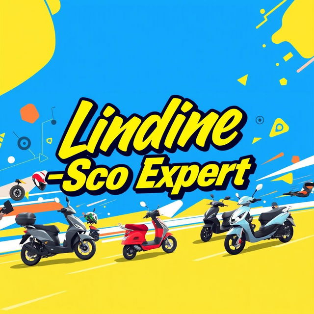 A dynamic and eye-catching YouTube banner for a channel named 'Lindine'