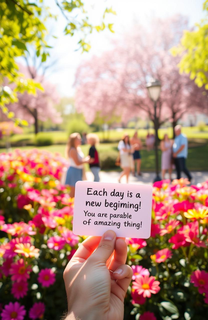 A vibrant and uplifting scene depicting a bright, cheerful environment filled with colorful flowers and sunshine