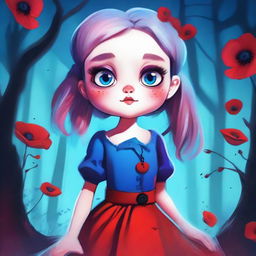 A high-quality digital art piece featuring Poppy Playtime, a character from the popular horror game