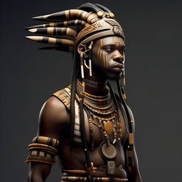 male in futuristic casual Zulu attire