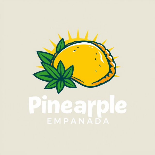 A logo design featuring a pineapple empanada