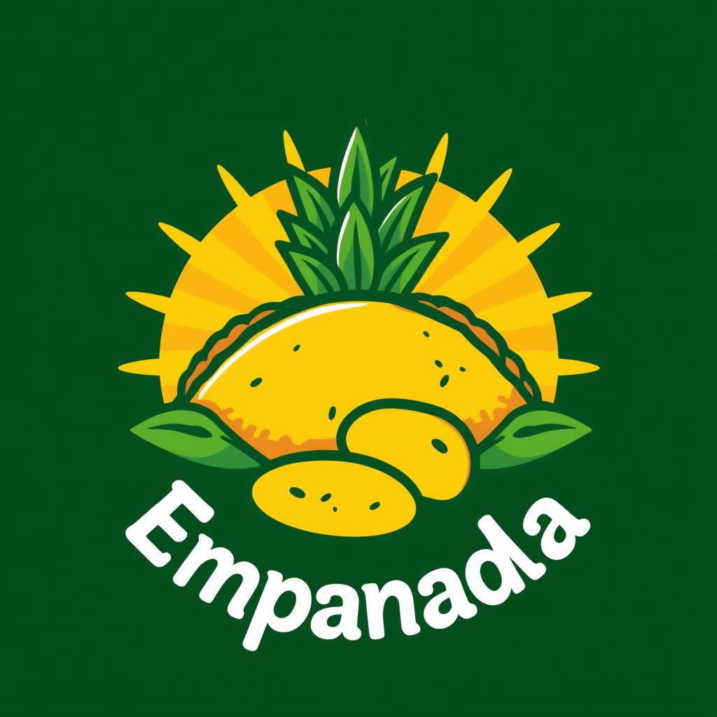 A logo design featuring a pineapple empanada