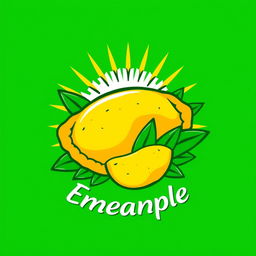 A logo design featuring a pineapple empanada