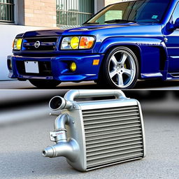 A 2001 Nissan Pathfinder SE R50, beautifully painted in Nissan's TV2 Bayside Blue and showcasing a sporty 2-inch lowered suspension