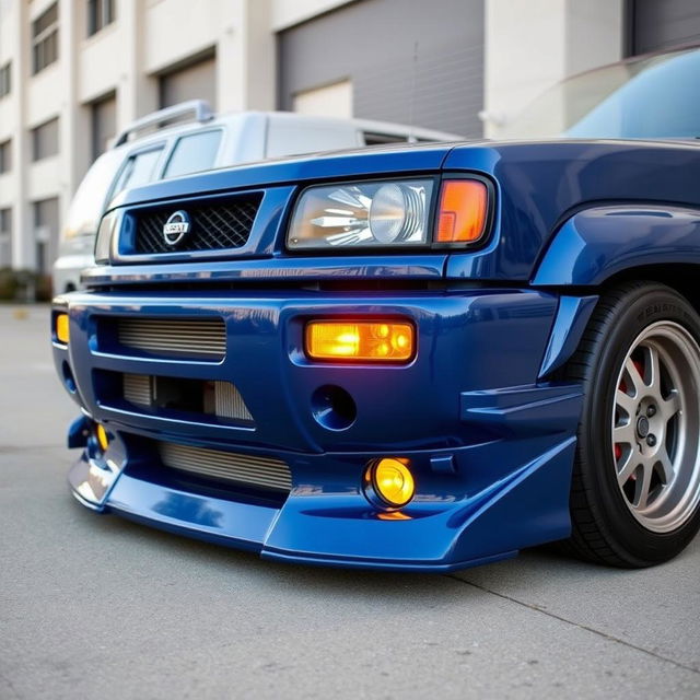 A 2001 Nissan Pathfinder SE R50, exquisitely painted in Nissan's TV2 Bayside Blue, showcasing a sporty 2-inch lowered suspension