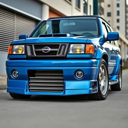 A 2001 Nissan Pathfinder SE R50, exquisitely painted in Nissan's TV2 Bayside Blue, showcasing a sporty 2-inch lowered suspension