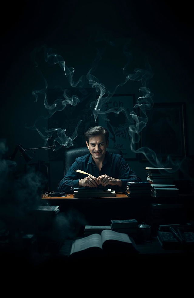 A dramatic and intense representation of dark psychology, showcasing the themes of manipulation and control